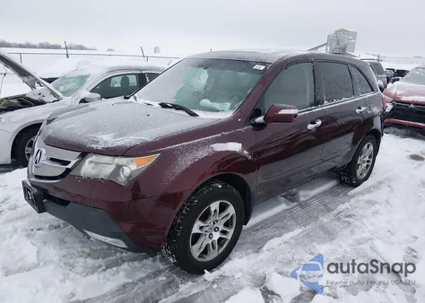 2009 Acura Mdx Technology Package z USA, uszkodzony, nr VIN 2HNYD286X9H507776